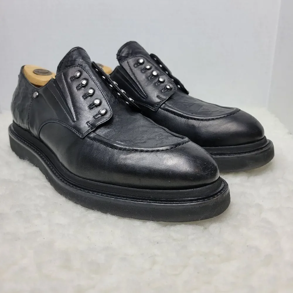 Cesare Paciotti Mens Shoes Size 7 US  Black DM Livetech Lace Less Derby 46534